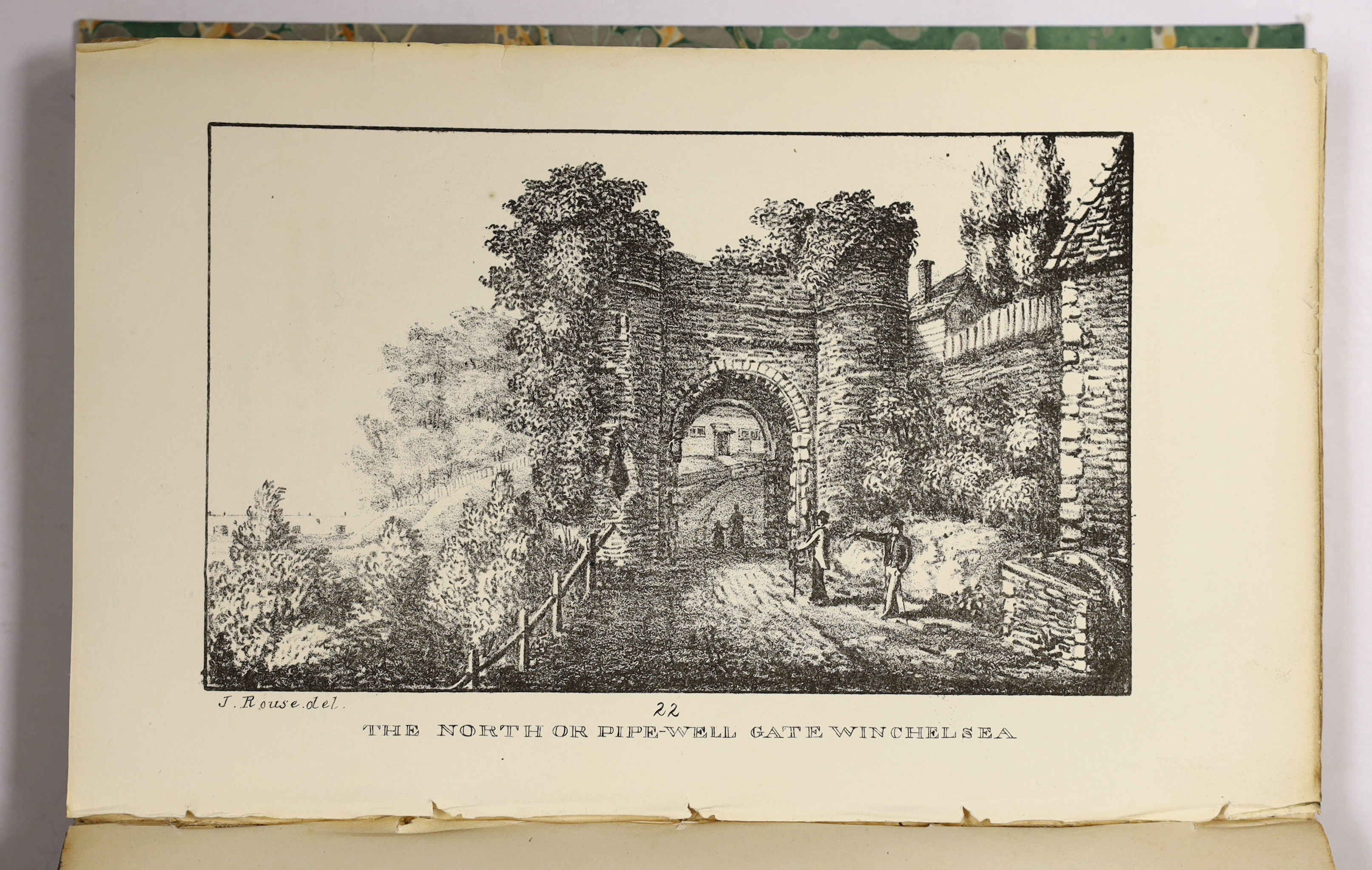 Rouse, James - The Beauties and Antiquities of the County of Sussex....from original drawings taken on the spot....accompanied by historical and explanatory notices. 2 vols. 149 lithographed plates; recently rebound clot